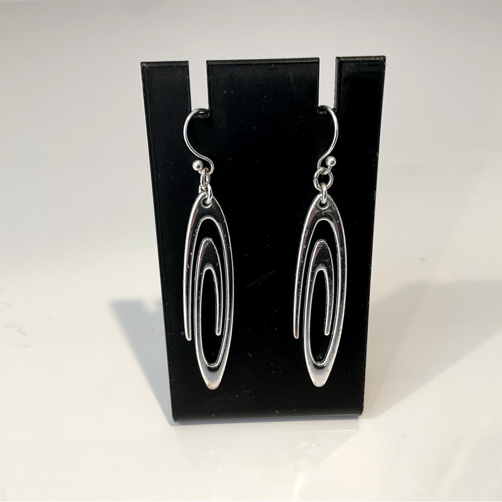 Silver Plated Swirl Drop earrings